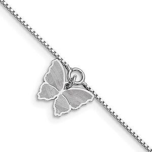 Leslie's Sterling Silver Butterfly Anklet